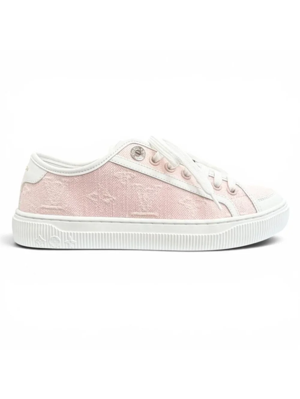 Louis Vuitton LV Lagoon Monogram Denim Rose Low-Top Sneakers Pink
